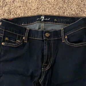 7 For All Mankind dark skinny jeans